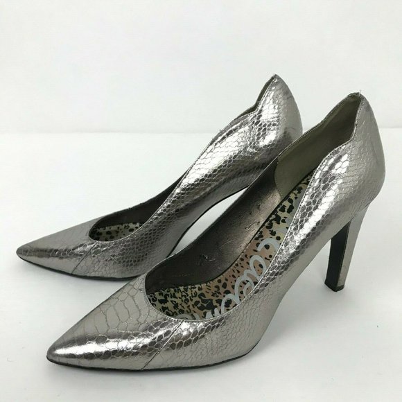 Sam Edelman Pumps Sadi Snakeskin Scallop Pointy 10 - Picture 2 of 8